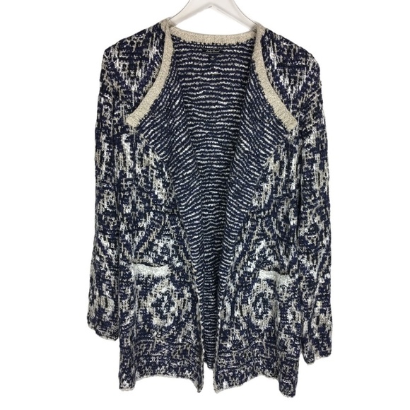 Lucky Brand Open Knit Cardigan Sz M - Picture 1 of 13